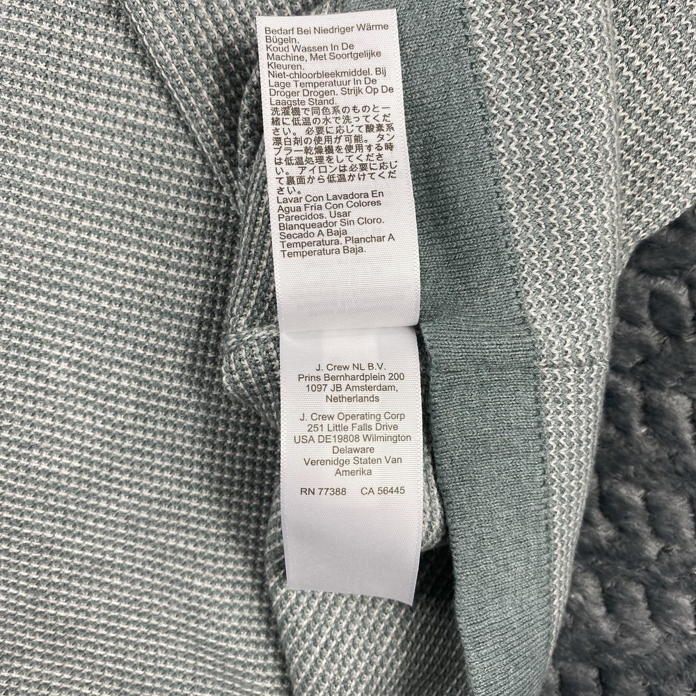 J Crew Shirt Mens XXL Green Basketweave Knit Sweater Polo Short Sleeve NEW - Picture 8 of 11